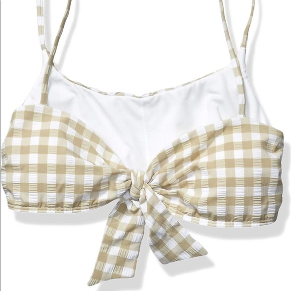 Billabong🌴 Bow Checkered Bikini Swim Top - Picture 5 of 6
